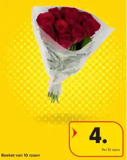 Carrefour Market Boeket van 10 rozen aanbieding
