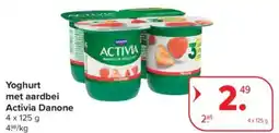 Carrefour Market Yoghurt met aardbei Activia Danone aanbieding