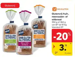Carrefour Market Glutenvrij fruit meerzaden of witbrood aanbieding