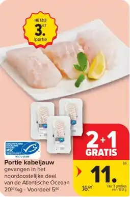 Carrefour Market Portie kabeljauw aanbieding