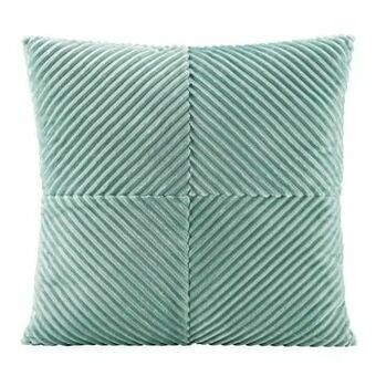 Leen Bakker Sierkussen Raf - grijsgroen - 45x45 cm - Leen Bakker aanbieding