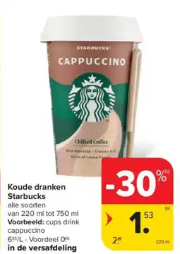 Carrefour Market Koude dranken starbucks aanbieding