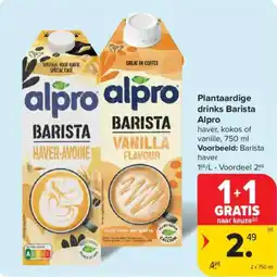 Carrefour Market Plantaardige drinks barista alpro aanbieding