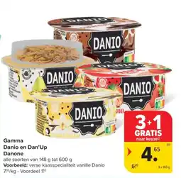 Carrefour Market Gamma danio en dan'up danone aanbieding