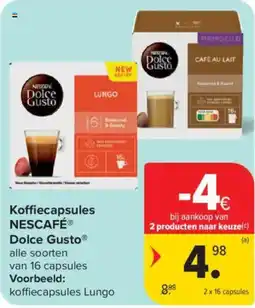 Carrefour Market Nescafé koffiecapsules dolce gusto aanbieding