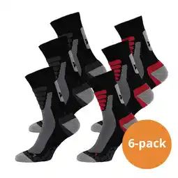 Decathlon Xtreme Wandelsokken 6-pack Multi Zwart aanbieding