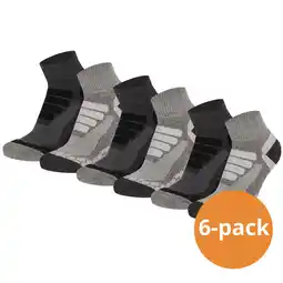 Decathlon Xtreme Wandelsokken Quarter 6-pack Multi Grey aanbieding
