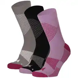 Decathlon Hardloop Sokken Compressie Quarter 3-pack Multi Paars aanbieding
