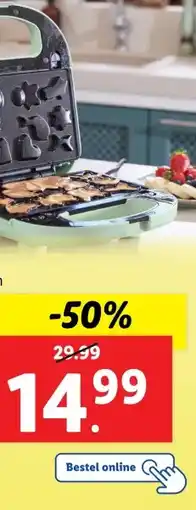 Lidl Wafelijzer • 3 wisselplaten aanbieding