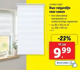 Lidl Duo-rolgordijnv oor ramen aanbieding