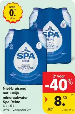 Carrefour Market Niet-bruisend natuurlijk mineraalwater Spa Reine aanbieding