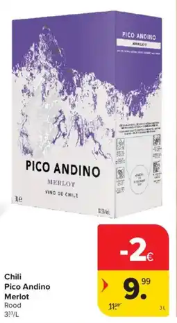 Carrefour Market Chili Pico Andino Merlot aanbieding
