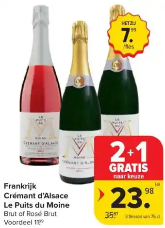 Carrefour Market Frankrijk Crémant d'Alsace Le Puits du Moine aanbieding