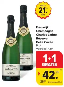 Carrefour Market Frankrijk Champagne Charles Lafitte Réserve Belle Cuvée aanbieding