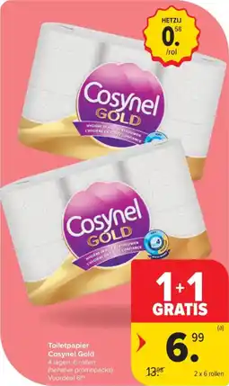 Carrefour Market Toiletpapier Cosynel Gold aanbieding