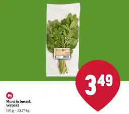 Delhaize Munt in bussel, verpakt aanbieding