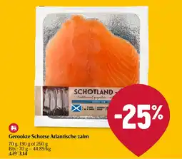 Delhaize Gerookte Schotse Atlantische zalm aanbieding