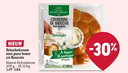 Delhaize Briochekroon met pure boter en Boursin aanbieding