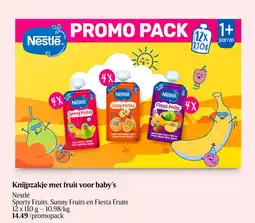 Delhaize Knijpzakje met fruit voor baby's aanbieding