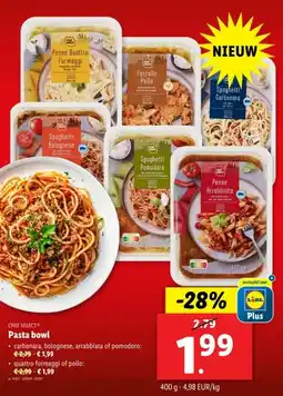 Lidl Pasta bowl aanbieding
