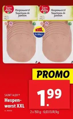 Lidl Hespen- worst XXL aanbieding