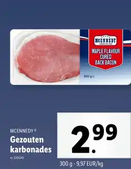 Lidl Gezouten karbonades aanbieding