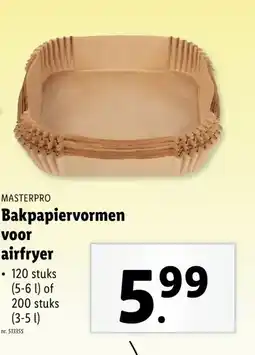 Lidl Bakpapiervormen voor airfryer aanbieding