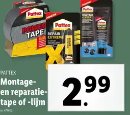 Lidl Montage- en reparatie- tape of -lijm aanbieding