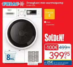 Eldi Friac Droogkast met warmtepomp aanbieding