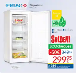 Eldi Friac Diepvriezer VDV2218 aanbieding