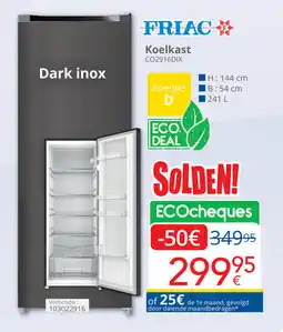 Eldi Friac Koelkast CO2916DIX aanbieding