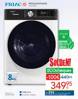 Eldi Friac Wasautomaat WA1489A aanbieding