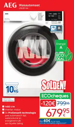Eldi AEG Wasautomaat LR63R144 aanbieding