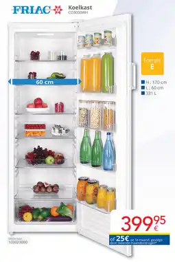 Eldi Friac Koelkast CO3000WH aanbieding