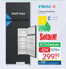 Eldi Friac 2 deurskoelkast K 2719/2D aanbieding