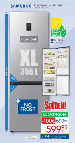 Eldi Samsung Koel/vries combinatie RB34C670DSA/EF aanbieding