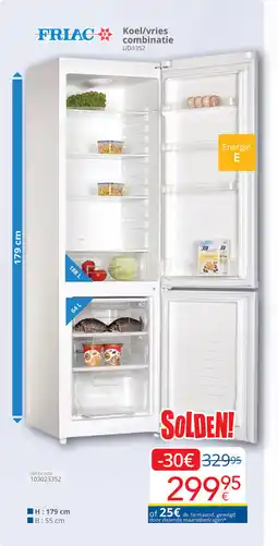 Eldi Friac Koel/vries combinatie UD3352 aanbieding