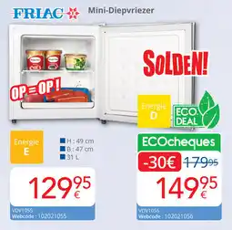 Eldi Friac Mini Diepvriezer aanbieding