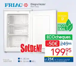 Eldi Friac Diepvriezer VDV11632 aanbieding