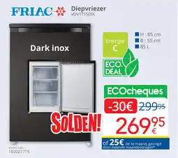 Eldi Friac Diepvriezer VDV1715DIX aanbieding