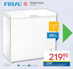 Eldi Friac Diepvriezer BDV2016 aanbieding