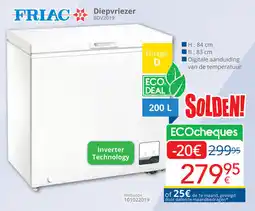 Eldi Friac Diepvriezer BDV2019 aanbieding