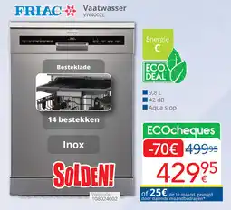 Eldi Friac Vaatwasser VW4002L aanbieding