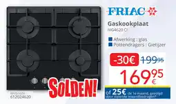 Eldi Friac Gaskookplaat IVG4620 CI aanbieding