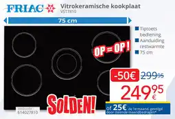 Eldi Friac Vitrokeramische kookplaat VST7810 aanbieding