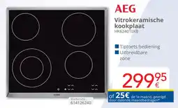 Eldi AEG Vitrokeramische kookplaat HK624010XB aanbieding