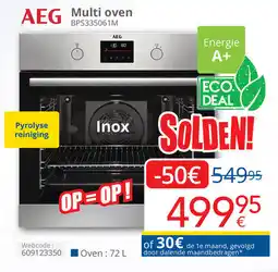 Eldi AEG Multi oven BPS335061M aanbieding