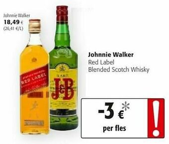 Colruyt Johnnie walker red label blended scotch whisky aanbieding