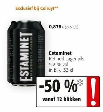 Colruyt Estaminet refined lager pils aanbieding