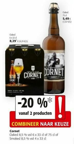 Colruyt Cornet oaked of smoked aanbieding
